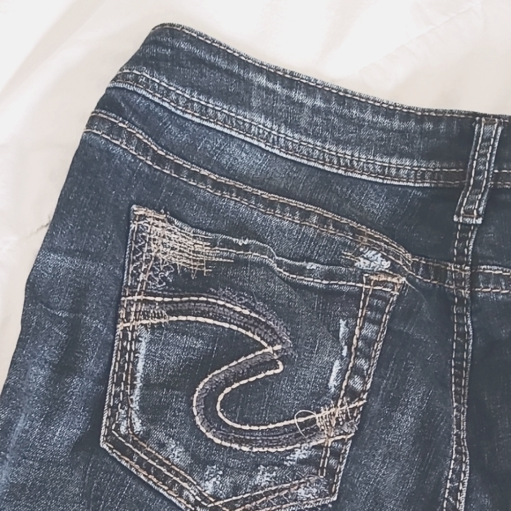 Silver Aiko Distressed Jeans